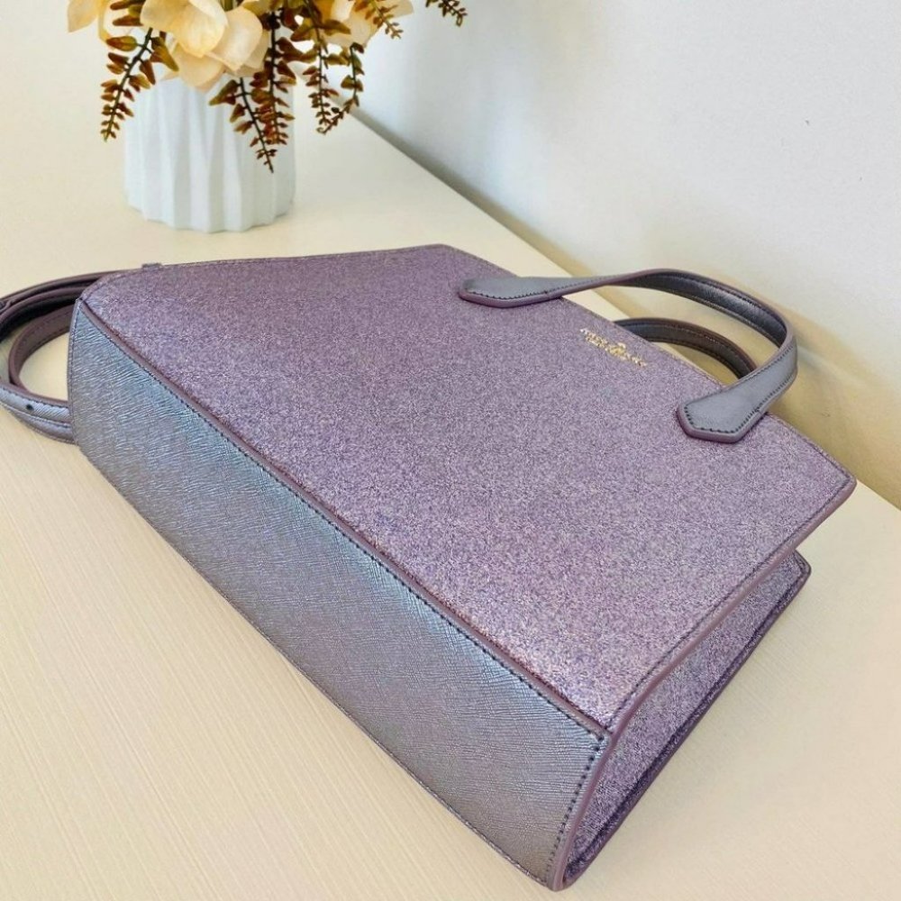 Kate spade purse tinsel glitter satchel handbag - Picture 7 of 11